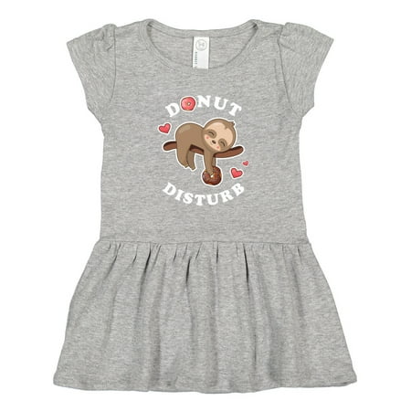 

Inktastic Donut Disturb Sloth Gift Toddler Girl Dress