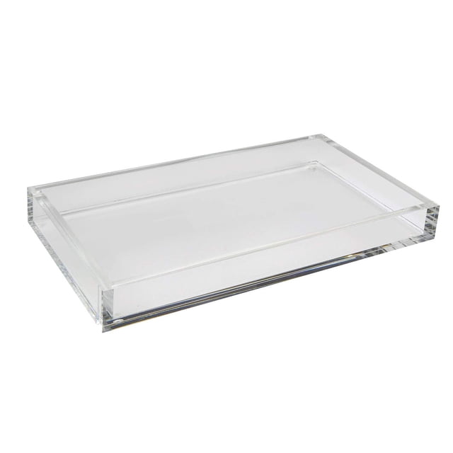 Bandeja TIZO Design Elegant Lucite, 12 x 8 cm, acrílico transparente