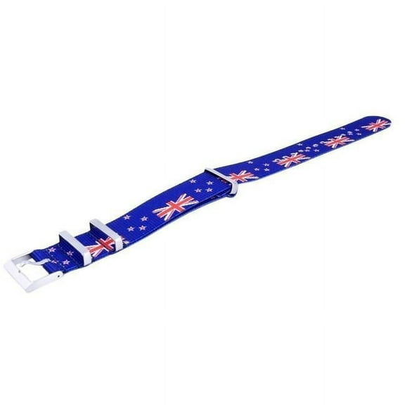 Ratio NATO31 22 mm Men New Zealand National Flag Pattern Polyester Strap, White
