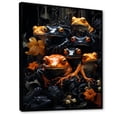 thumbnail image 2 of Designart "Frogs In Orange Glass I" Frogs & Toads Floater Framed Canvas Art Print, 2 of 5