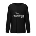 thumbnail image 4 of SwiftWear Women Long Sleeve Sweatshirt Casual Crewneck Loose Pullover Shirts Letter Print Tee Tops Lightweight Fall Outfits L, 4 of 4