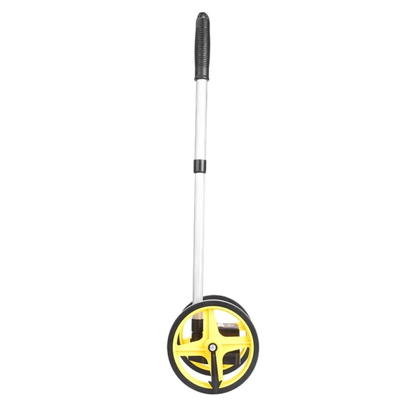 NFTIGB Double Wheel Measuring Wheel High Accuracy Ergonomic Distance Wheel 9999m Range 37 inches / 94 cm Length PVC Aluminum Alloy Tool for Construction Surveying Builders Landscaping Black Yellow