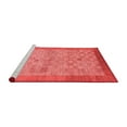 thumbnail image 2 of Ahgly Company Machine Washable Indoor Square Abstract Red Modern Area Rugs, 5' Square, 2 of 4