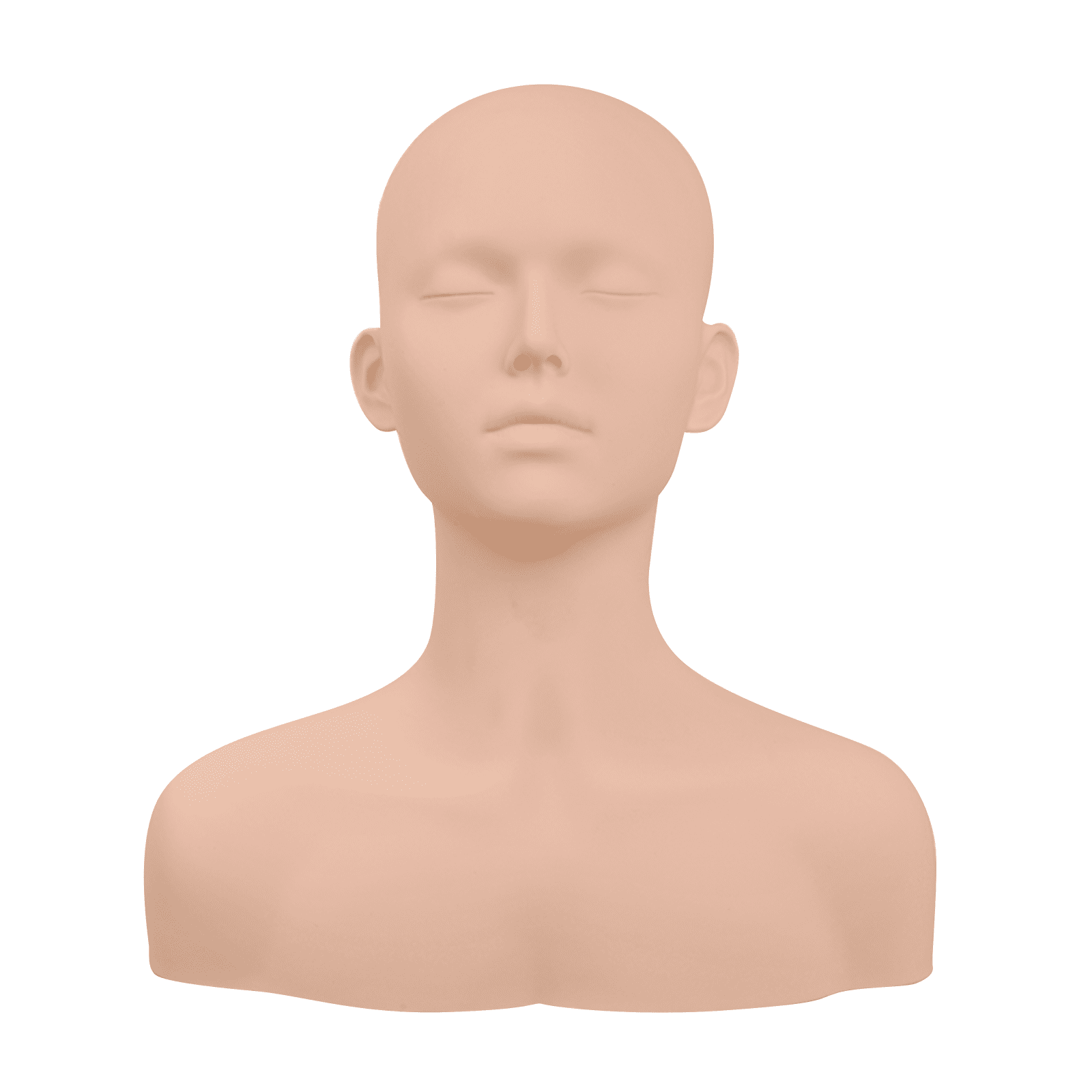 Stgfyxgs Practice Training Head Mannequin Eyelash Extensions Manikin Skin Texture Doll Model Makeup Head for Massage Beauty SPA Makeup