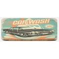 thumbnail image 1 of Cars Kitchen Mat, Retro Car Wash Poster Mechanic Repair Cleaning Grunge Advertising, Plush Decorative Kitchen Mat with Non Slip Backing, 47" X 19", Pale Orange Turquoise, by Ambesonne, 1 of 1