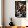 thumbnail image 4 of American English Coonhound Dog and Guitar Picture Poster Unframe, American English Coonhound Dog Canvas Frame Ready to Hang - Wall Decor Living Room - Grandma Gifts, 4 of 6
