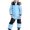 Sky Blue, variant on Boys Ski Snowsuit Winter Thermal Overall - Windproof Water-proof Snowsuit with Removable Hood Outdoor Softshell Insulated Mud Suit
