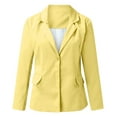 thumbnail image 7 of Zshosam Blazer Jackets for Women Open Front Long Sleeve Casual Work Office Blazers with Pockets(Yellow,L), 7 of 7