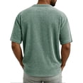 thumbnail image 4 of Guluxicc T Shirts for Men Button Short Sleeve Tops Trendy Summer Causal Outfit for Men, 4 of 8