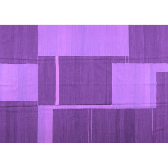Ahgly Company Indoor Rectangle Abstract Purple Contemporary Area Rugs, 3' x 5'
