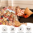 thumbnail image 4 of Fall Blanket Pumpkin Throw Blanket Red Truck Maple Leaf Autumn Harvest Fleece Blankets Thanksgiving Decor Gift Fall Decor Flannel Blankets for Couch Sofa Bedroom 50"x40", 4 of 6