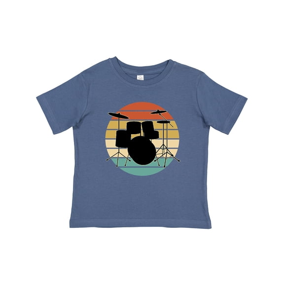 Inktastic Drum Set Retro Drummer Sunset Boys or Girls Baby T-Shirt
