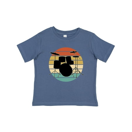 

Inktastic Drum Set Retro Drummer Sunset Gift Baby Boy or Baby Girl T-Shirt