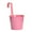 Pink #0, variant on Green Metal Hanging Flower Pot | 13x21cm Tin Planter for Balcony & Porch | No-Tools Installation | Home & Garden Decor | 1-Pack