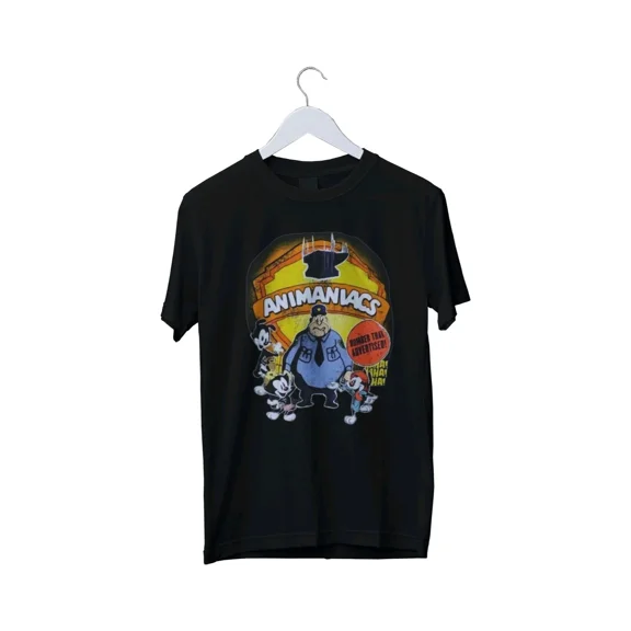 Reprint Rare Animaniacs Black Dumber Graphic Mens Unisex T-Shirt S M L XL 2 3 4 XL