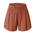 thumbnail image 5 of Gibobby Short Deportivo Pantalones cortos elásticos con volantes 2022 en la cintura, pantalones cortos informales altos de verano para mujer, pantalones cortos de Yoga(Marrón, L), 5 of 5