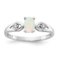 thumbnail image 1 of 14K White Gold Opal Diamond Ring, 1 of 2
