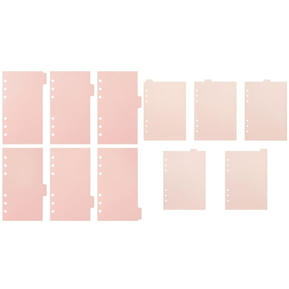 2 Sets of Colored Binder Dividers Loose Leaf Notepad Tabs Dividers Practical Notebook Index Pages