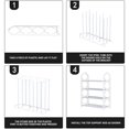 thumbnail image 3 of White Shoe Rack 4 Tier, 16.3x7.3x21.4in Shoe Storage Shelf, Metal Standing Shoe Organizer for Bedroom Entryway Closet, Holds up to 24 Pairs Shoes, 3 of 9