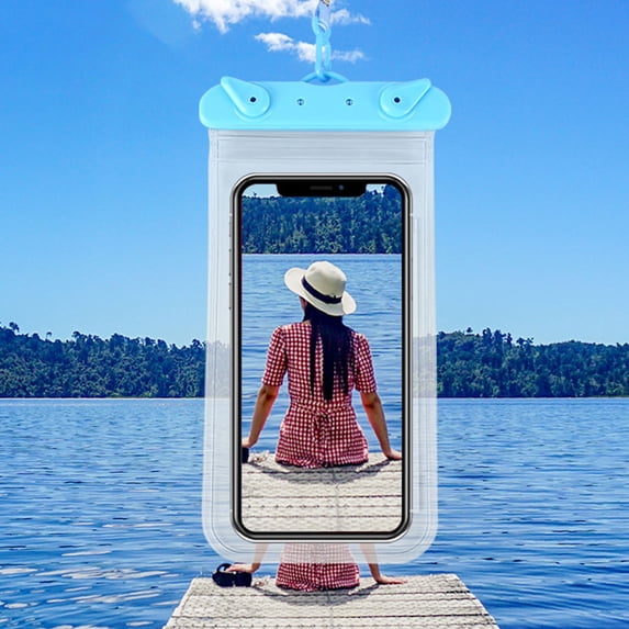 Naierhg 1 Set Waterproof Phone Bag Touchscreen Waterproof Anti-collision Transparent Cell Hone Waterproof Bag Green