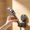 thumbnail image 6 of Clearance Under $5 | Strong Suction Cup Shower Head Holder with 360-Degree Swivel Bracket for Handheld Showers, Tool-Free Installation, Grey, 6 of 7