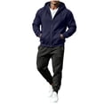thumbnail image 2 of DYTTDG Men's 2-Piece Tracksuit Set, Full Zip Hooded Sweatshirt and Drawstring Jogger Pants, Casual Athletic Sweatsuit with Pockets for Daily Gym Wear S-XXXL, 2 of 8