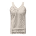 thumbnail image 5 of Short Sets for Women Loose Fit Sleeveless V Neck Tank Top and Shorts 2 Piece Matching Set Womens Lounge Set, 5 of 5