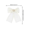 thumbnail image 2 of INSPIRE CHIC Broche de mujer Clip de malla con flores, perlas y strass en color sólido, Beige, 2 of 5