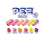 PEZ Candy Christmas Tube, 1 Candy Dispenser Plus 7 Rolls Assorted Fruit Candy, 1 Count, 2.03oz