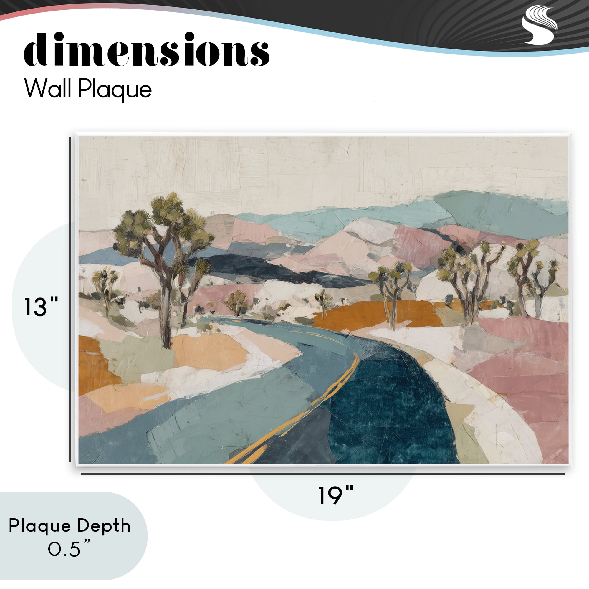 Stupell Industries Desert Highway Through Joshua Trees Wall Plaque Art, design by Chromatic Storm Studio