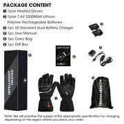Savior Heated Mens Motorcycle Gloves, Riding Off-Road Extreme Sports Mittens Black XS-3XL