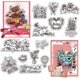 thumbnail image 1 of Juego de 13 sellos transparentes de silicona con palabras "Love Kiss", 1 of 9
