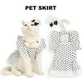 thumbnail image 2 of Flying Sleeve Pet Dress Ruffles Printed, French Style Lace with Hair Pin, Dot Print Pet Skirt - Pet Supplies, 2 of 8