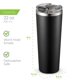 thumbnail image 3 of SIPX™ - Vaso aislado de acero inoxidable, 22 onzas, moderno y duradero, mantiene bebidas calientes hasta 6 horas, incluye tapa abatible a prueba de fugas y sorbo, ideal para regalos, 3 of 8