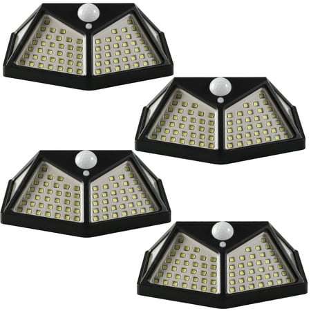 

Firlar Solar Sensor Street Lamp 3 Modes Four-sided Luminous Wedding Decoration Garden Decor Lighting Outdoor 100LED Wall Light