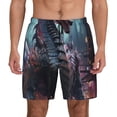 thumbnail image 2 of Picia Urban Mechanical Dragon pattern Mens Swim Trunks with Compression Liner Stretch Beach Shorts Quick Dry with Zipper Pockets No-Chafing Board Shorts-Small, 2 of 9
