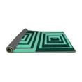 thumbnail image 2 of Ahgly Company Indoor Square Abstract Turquoise Blue Contemporary Area Rugs, 5' Square, 2 of 4