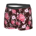 thumbnail image 5 of Goofa Rose Flowers Printed Men's Boxer Briefs Underwear, Moisture-Wicking Underwear, Trunk,Soft and Breathable Cotton Underwear-XX-Large, 5 of 9