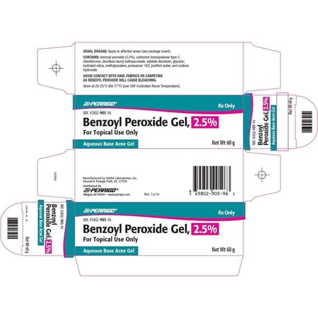 Perrigo 2.5% Benzoyl Peroxide Acne Treatment Gel, 2.1 Oz. - Walmart.com
