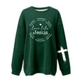thumbnail image 3 of Women's Sweatshirts 2025 Love Like Jesus Sweatshirt Christian Pullover Tops Long Sleeve Crewneck Sweatshirt for Women, 3 of 5