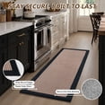 thumbnail image 3 of SIXHOME Kitchen Rugs and Mats 2 PCS Set 20"x32"+20"x48" Non Skid Washable Absorbent Rug Twill Decor Kitchen Floor Mats for in Front of Sink Black Brown, 3 of 7