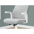 thumbnail image 4 of Office Chair - Executive / Fixed Armrests - Adjustable Height - Grey Fabric / White, 4 of 6