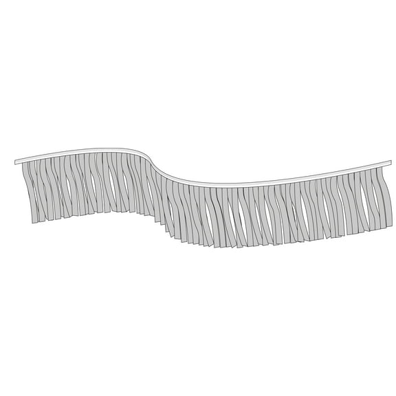 60 foot Silver Metallic Fringe Pennant