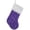 Purple-christmas stocking, variant on MKOSPLRT Sequin Christmas Stocking, Red Sequined Xmas Stocking with Faux Fur Trim and Hanging Cord, Holiday Gift Bag for Fireplace Mantel, Tree and Home Decor