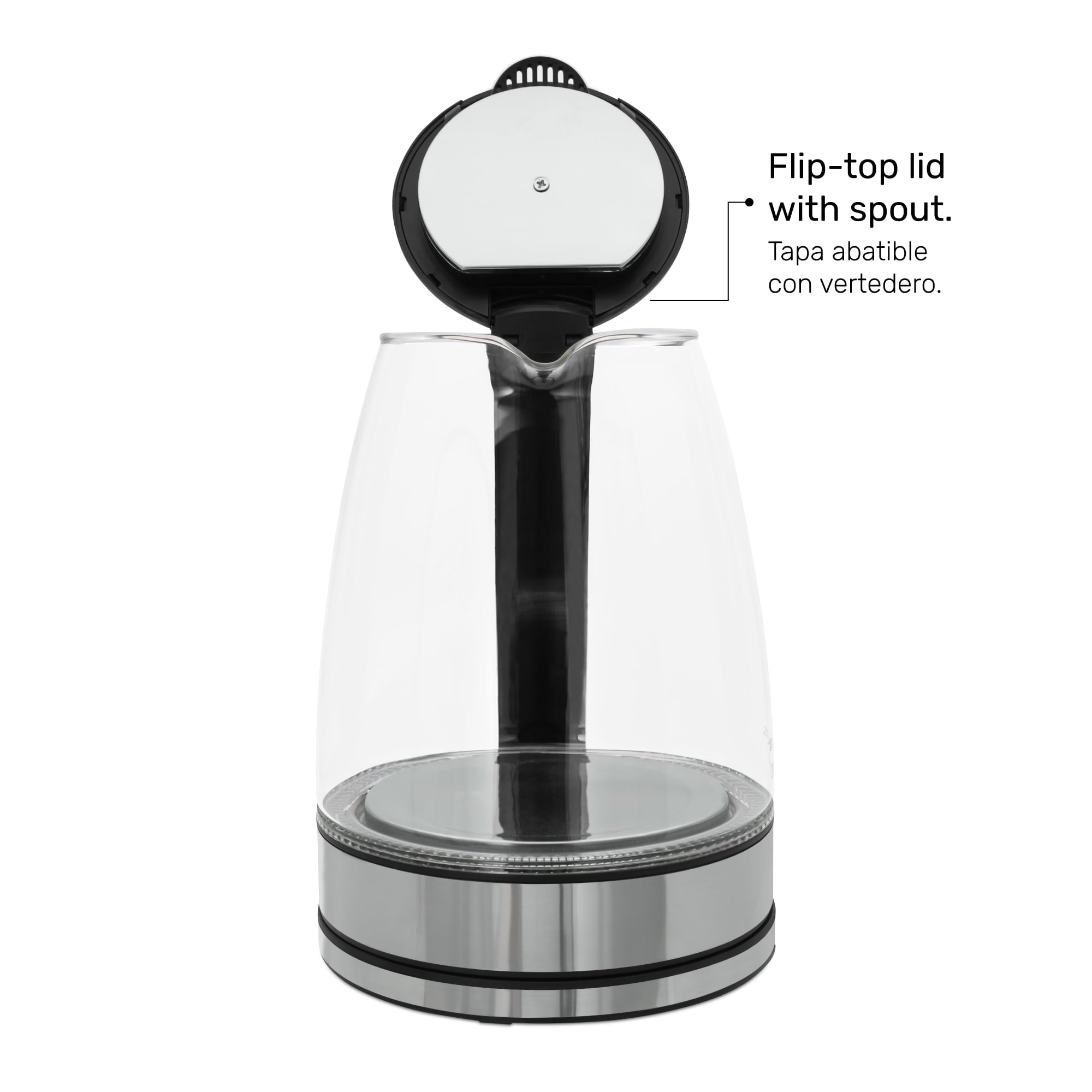Taurus 1.8L Cordless Glass Electric Kettle with Borosilicate Body, 360° Swivel Base, Fast Boil, Auto Shut-Off – BPA-Free, for Tea, Coffee & Instant Meals