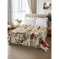 thumbnail image 2 of Vintage Plant Full Size Flat Sheet, Wrinkleproof & Fadeproof Cooling Flat Bed Sheet Only, Boho Botanical Flowers Green Leaf Ferns Breathable Soft Bedding Top Sheets 81 x 96 Inches, 2 of 8