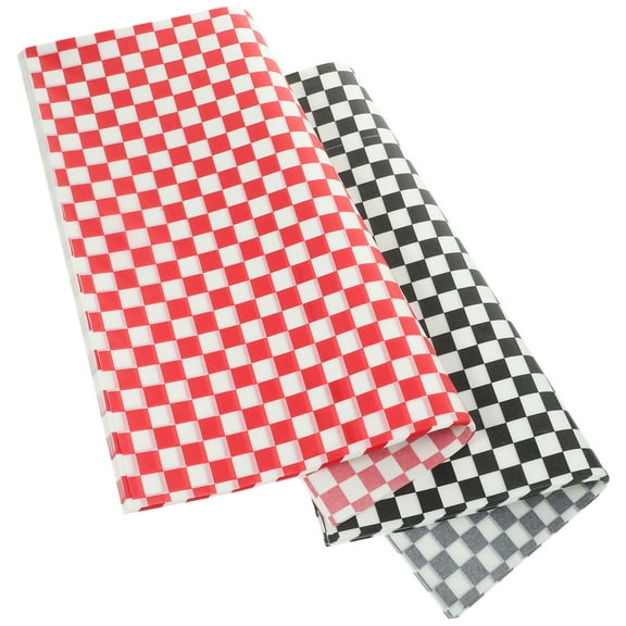 SEWCHICS Checkered Pattern Baking Paper Sheets for Sandwiches and Food Wrapping