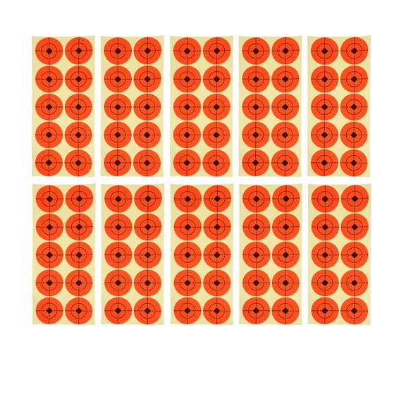 OUNONA Shooting Target Paper Archery Training Aim Sticker Orange Adhesive for Indoor Outdoor Use