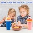 thumbnail image 6 of Slushie Cup, 2 Pack Slushy Maker Cup, DIY Magic Frozen Squeeze Cups with Lid & Straw for Ice Cream Juice Milk, Cool Stuff Things for Teens Kids Family(Blue+Green), 6 of 7