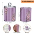 thumbnail image 3 of Lilac Stripes with Blossom Flowers Translucent Plastic Cans Storage Canisters with Lid Set of 2, 3 of 7